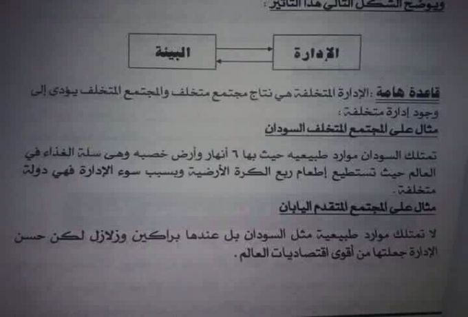 جامعة عربية تدرس طلابها (كيفية تخلف السودان رغم مواره)