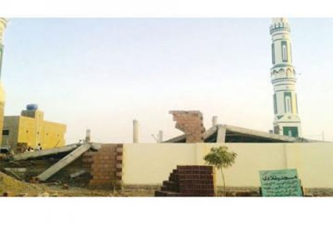 إنهيار مسجد ام درمان ..شكوك حول جودة حديد التسليح