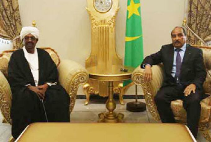 البشير يبحث مع الرئيس الموريتاني القضايا المشتركة
