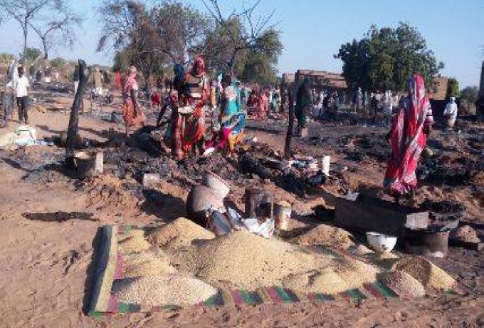 مصرع 9 أشخاص بحريق بمخيم في شمال دارفور