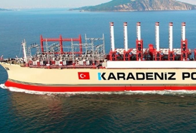 سفينة توليد كهرباء تركية تبدأ عملها بالسودان