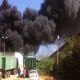 حريق هائل في مخازن اطارات  بالمنطقة الصناعية بحري
